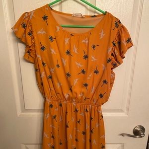 Dino print knee length dress